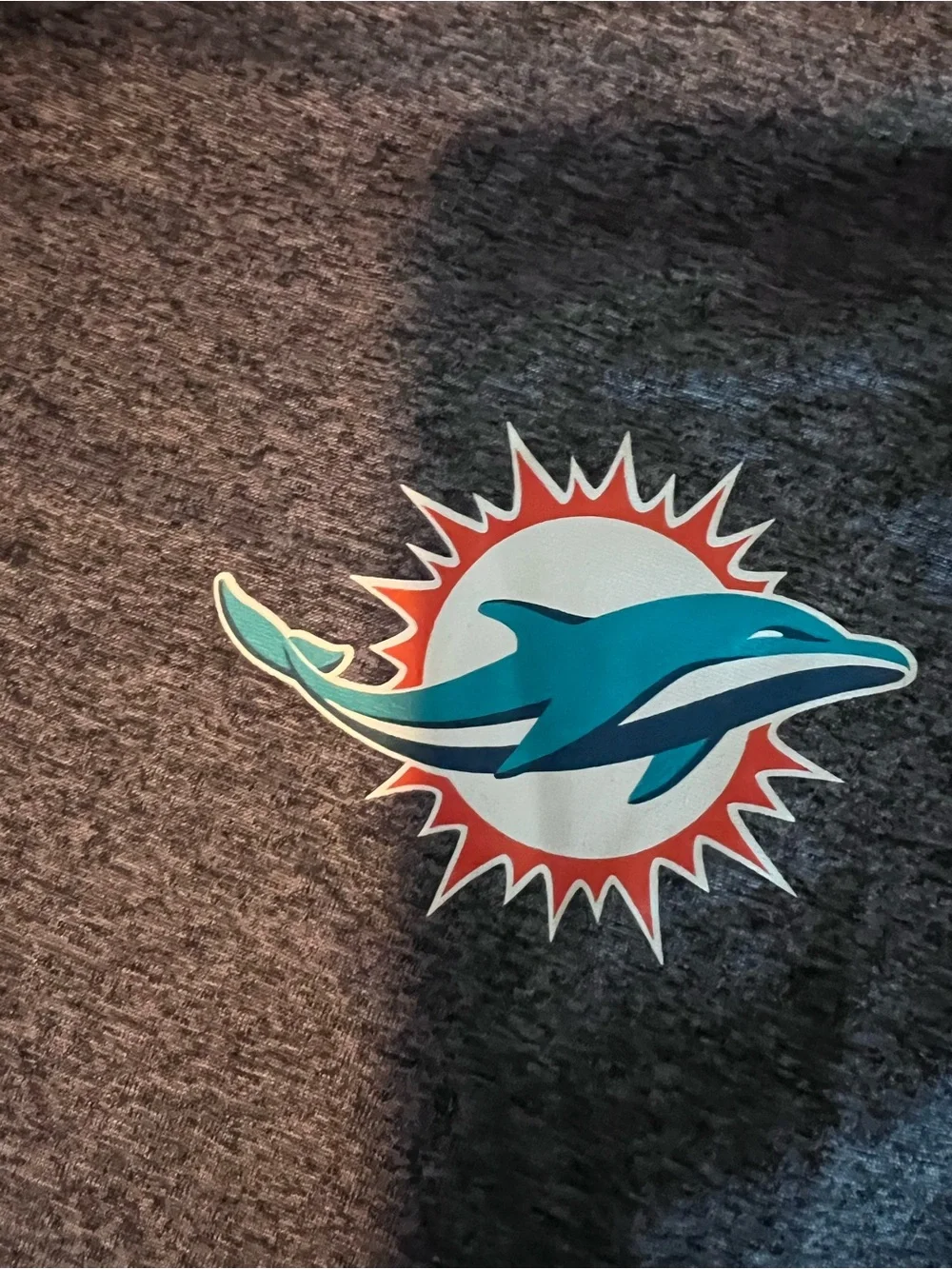 Player Issued Miami Dolphins Nike Dri-Fit Tee Gray Size XXL #47